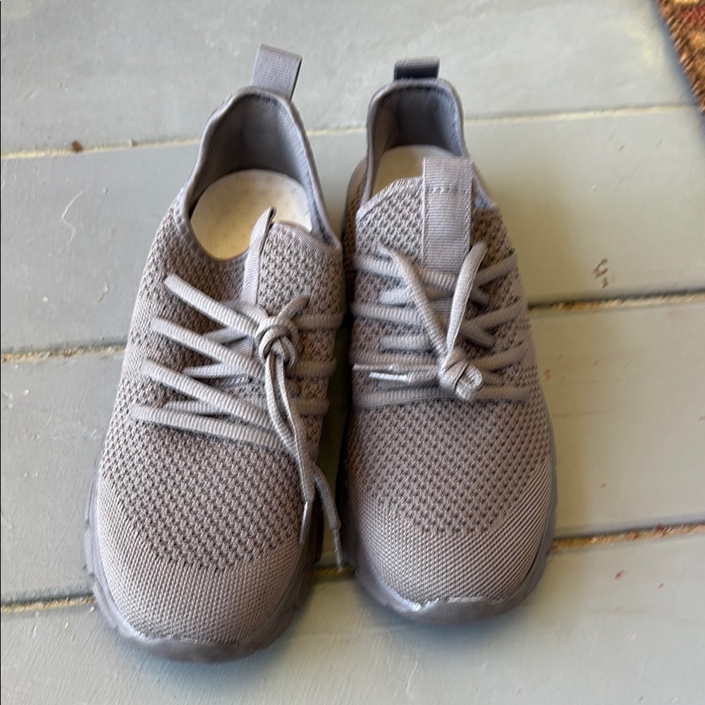 Gray Knit Sneakers